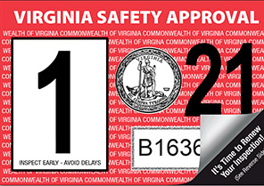 VA State Inspection Sticker