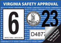 VA State Inspection Sticker