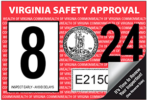 VA State Inspection Sticker