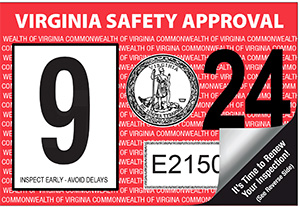 VA State Inspection Sticker